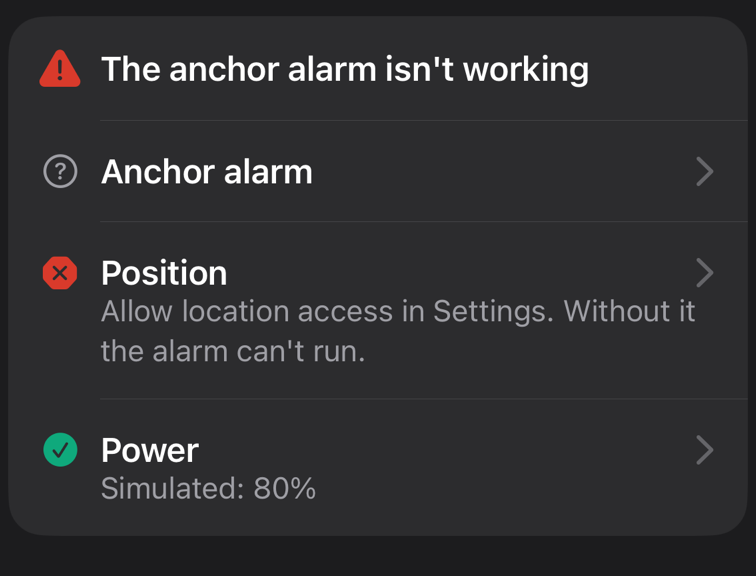 Systems Check rows